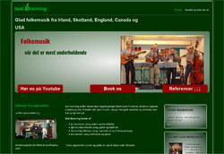 hjemmeside for bandet irsk stivning